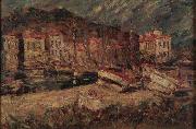 Artist Adolphe Joseph Thomas Monticelli Port of Cassis oil painting artist